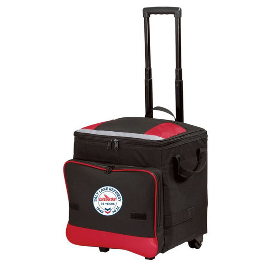 CHEVRON 75 YEAR Rolling Cooler - RED/BLACK