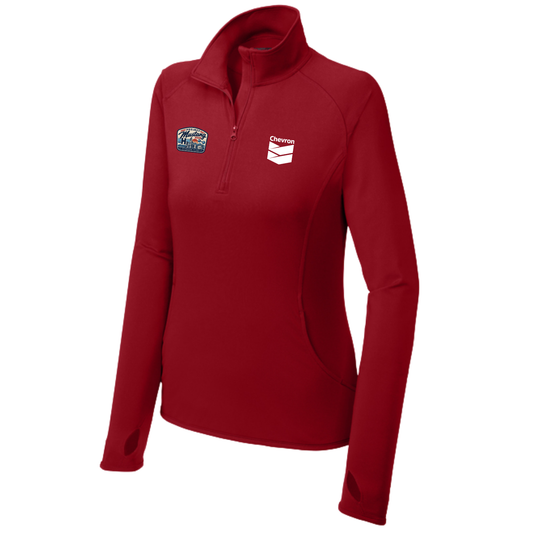 CHEVRON Sport-Tek® Women's Sport-Wick® Stretch 1/4-Zip Pullover
