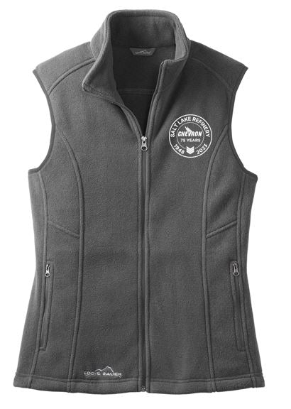 CHEVRON 75 YEAR Eddie Bauer® - Ladies Fleece Vest - GREY STEEL