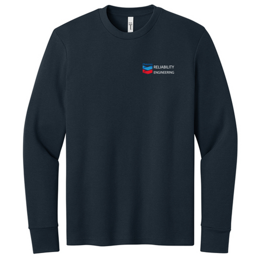 CHEVRON RE Next Level Apparel® Ideal Thermal Long Sleeve Tee - Midnight Navy
