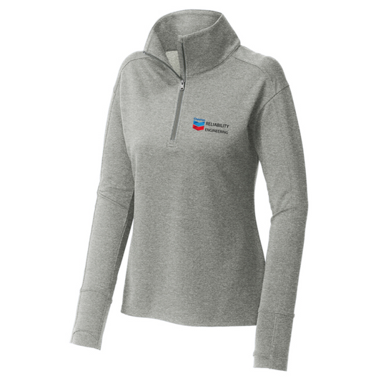 CHEVRON RE Sport-Tek® Women's Sport-Wick® Flex Fleece 1/4-Zip - Light Grey Heather