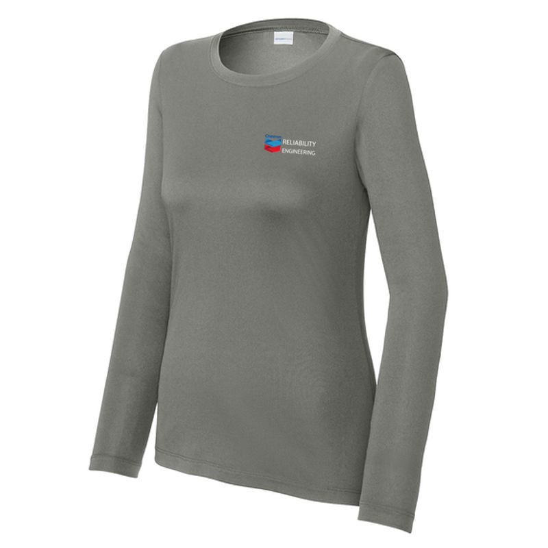 CHEVRON RE Sport-Tek® Women's Posi-UV® Pro Long Sleeve - Dark Smoke Grey