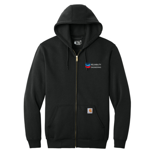 CHEVRON RE Carhartt® Midweight Hooded Zip-Front Sweatshirt - Black