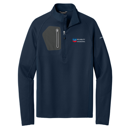 CHEVRON RE Eddie Bauer® 1/2-Zip Performance Fleece - River Blue Navy