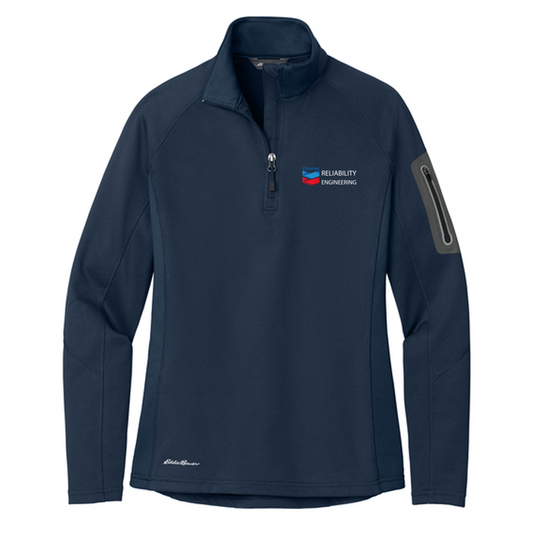 CHEVRON RE Eddie Bauer® Women's 1/2-Zip Performance Fleece - River Blue Navy