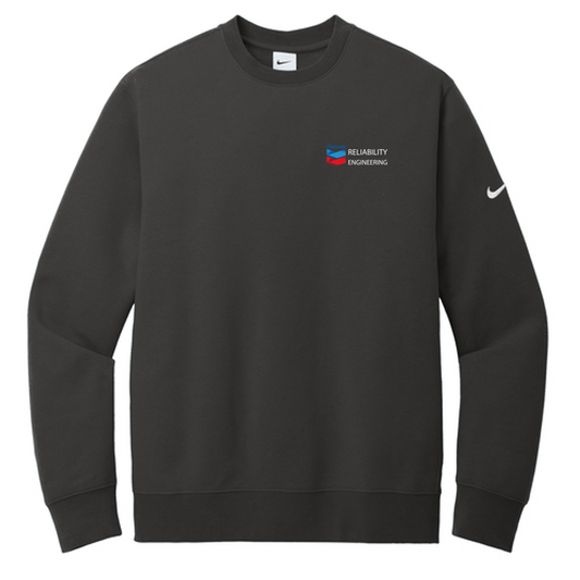 CHEVRON RE Nike Club Fleece Sleeve Swoosh Crew - Anthracite