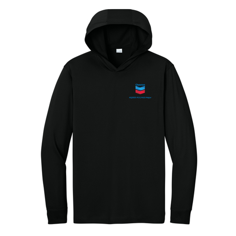 CHEVRON CornerStone® Workwear Pro Long Sleeve Hooded Tee - Black