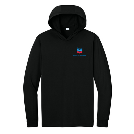 CHEVRON CornerStone® Workwear Pro Long Sleeve Hooded Tee - Black